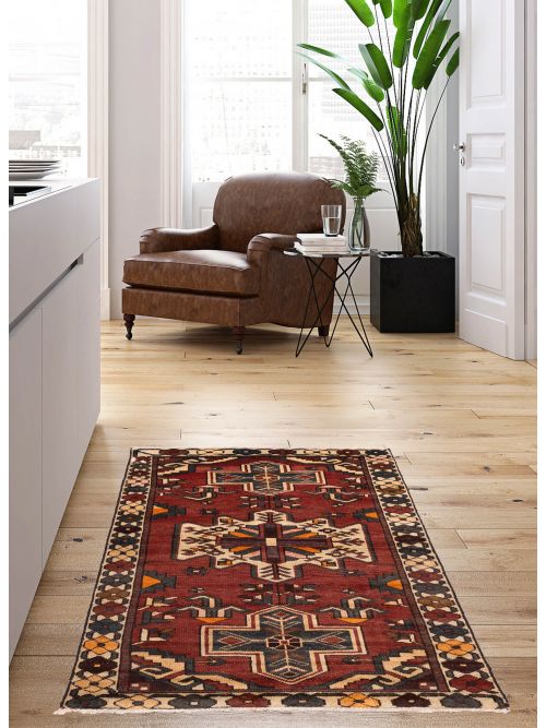 Persian Style 4'0" x 6'3" Hand-knotted Wool Rug 