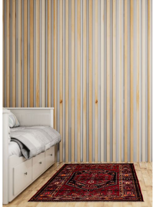 Persian Style 4'5" x 6'6" Hand-knotted Wool Rug 