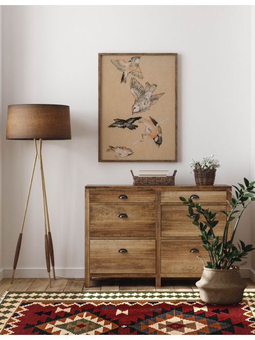 Turkish Kashkoli 4'10" x 6'6" Flat-Weave Wool Kilim 