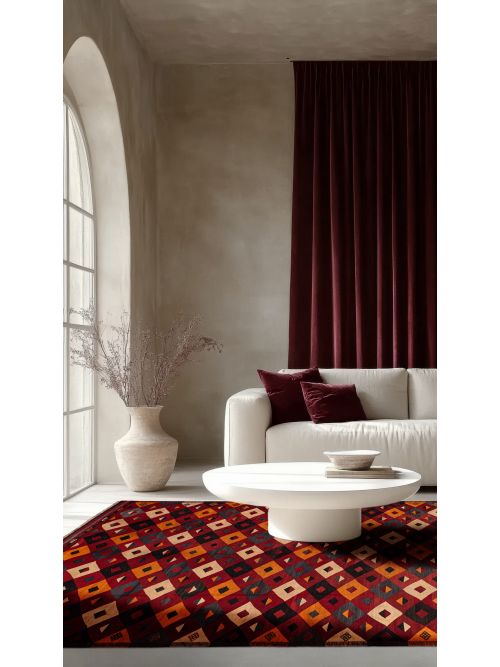 Turkish Kashkoli 7'3" x 12'0" Flat-Weave Wool Kilim 