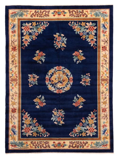Chinese Aubusson 8'0" x 10'11" Hand-knotted Wool Rug 