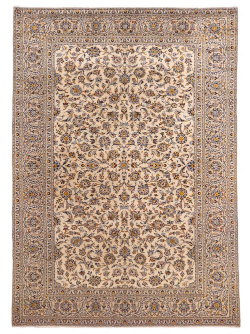 Persian Kashan 7'10" x 11'0" Hand-knotted Wool Rug 