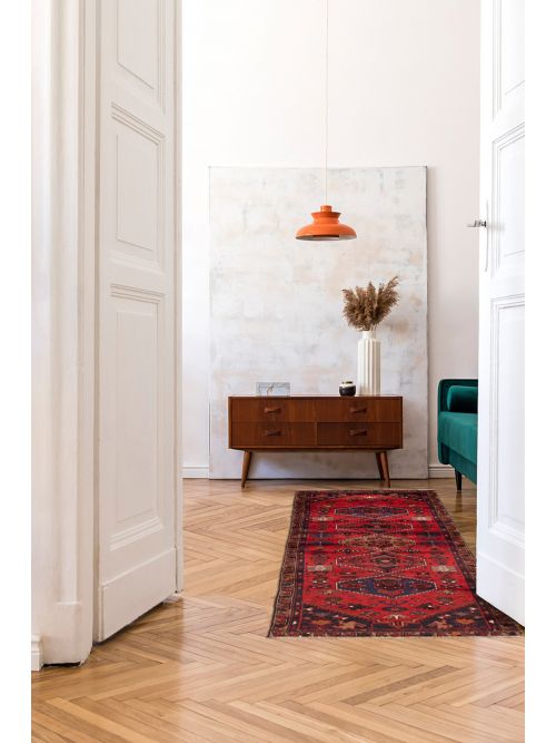Persian Style 3'3" x 9'1" Hand-knotted Wool Runner Rug 