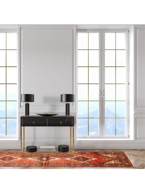 Persian Style 2'6" x 9'0" Hand-knotted Wool Runner Rug 