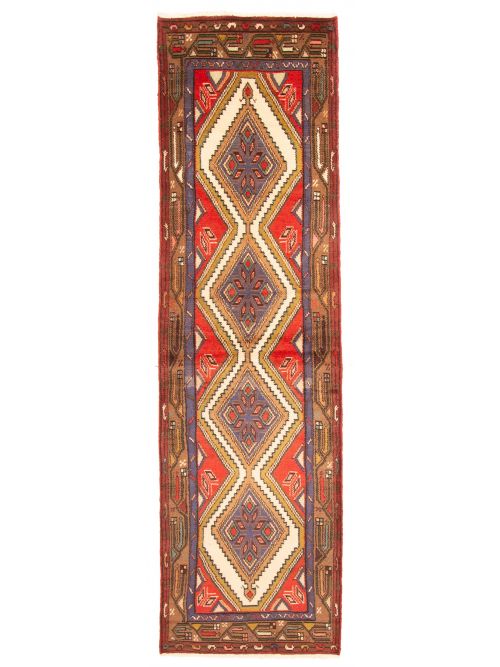 Persian Style 2'5" x 9'4" Hand-knotted Wool Runner Rug 