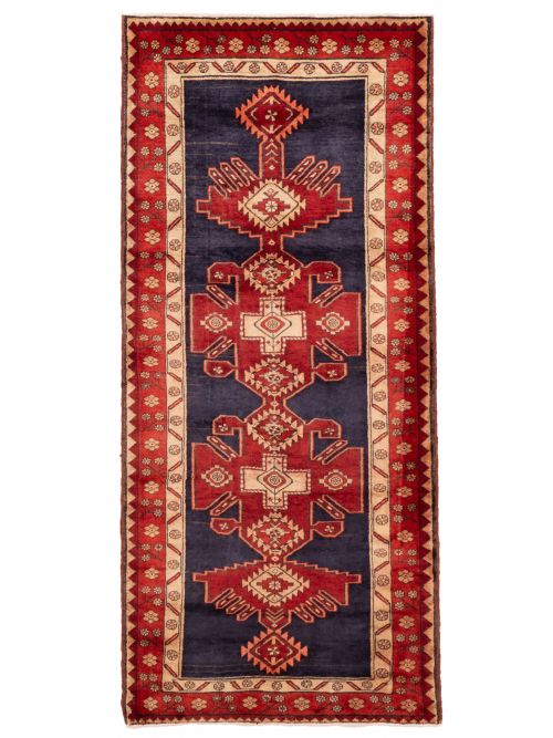 Persian Style 3'11" x 9'4" Hand-knotted Wool Runner Rug 