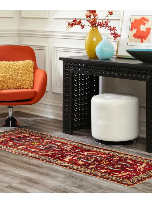 Persian Style 2'8" x 9'3" Hand-knotted Wool Runner Rug 