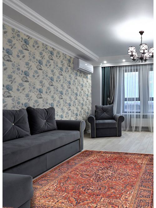 Persian Style 7'10" x 10'10" Hand-knotted Wool Rug 