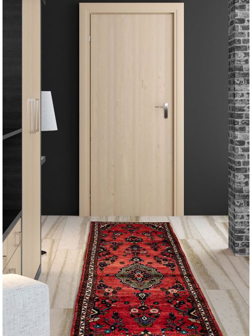 Persian Style 2'7" x 9'4" Hand-knotted Wool Runner Rug 