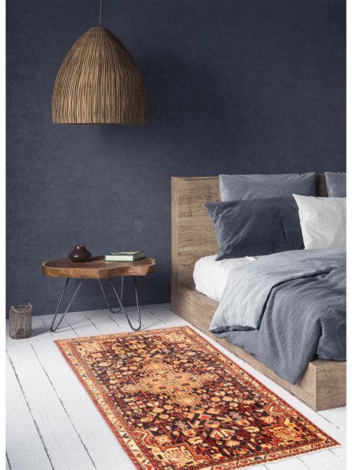 Persian Style 3'3" x 5'2" Hand-knotted Wool Rug 