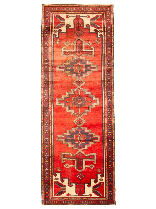 Persian Style 3'3" x 9'2" Hand-knotted Wool Runner Rug 