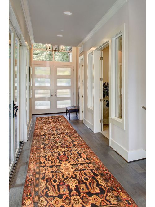 Persian Style 2'8" x 9'3" Hand-knotted Wool Runner Rug 