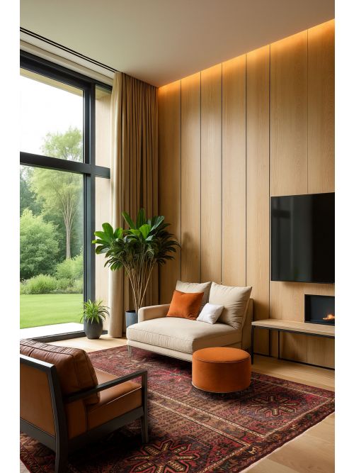 Persian Style 6'8" x 10'0" Hand-knotted Wool Rug 