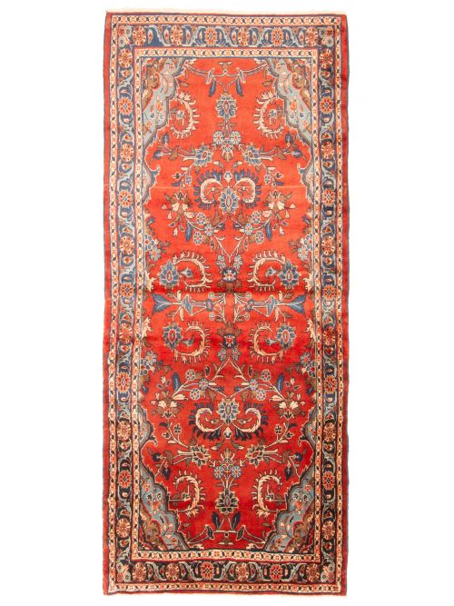 Persian Style 3'6" x 8'7" Hand-knotted Wool Runner Rug 