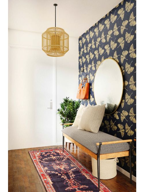 Persian Style Hand-knotted Wool Runner Rug, 84 x 259 cm