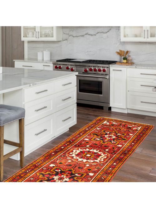 Persian Style 2'1" x 6'1" Hand-knotted Wool Runner Rug 