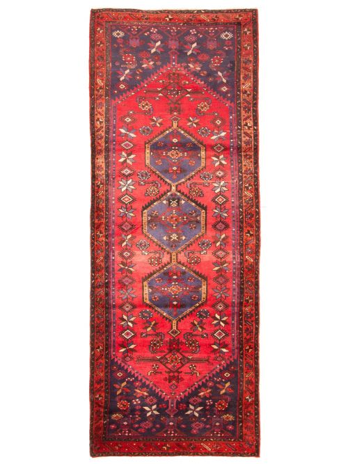 Persian Style 3'5" x 9'4" Hand-knotted Wool Runner Rug 