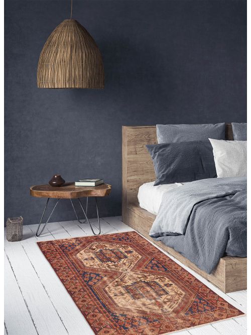 Antalya Vintage 4'4" x 6'5" Hand-knotted Wool Rug 