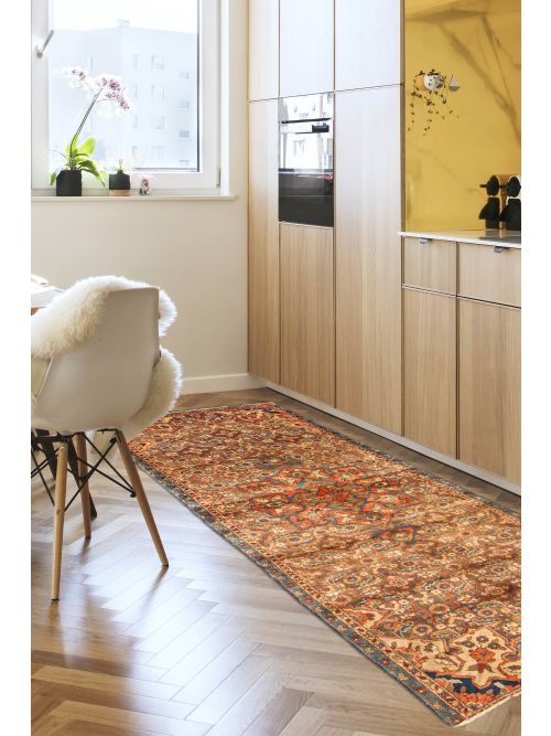 Persian Style 3'1" x 8'7" Hand-knotted Wool Runner Rug 