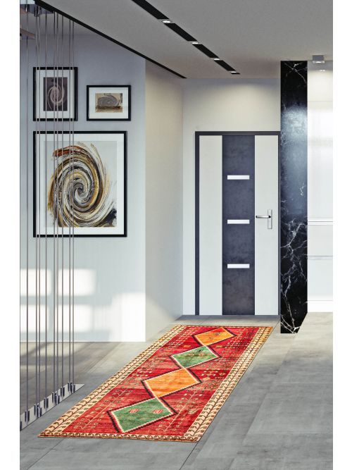 Persian Style 4'6" x 8'10" Hand-knotted Wool Runner Rug 