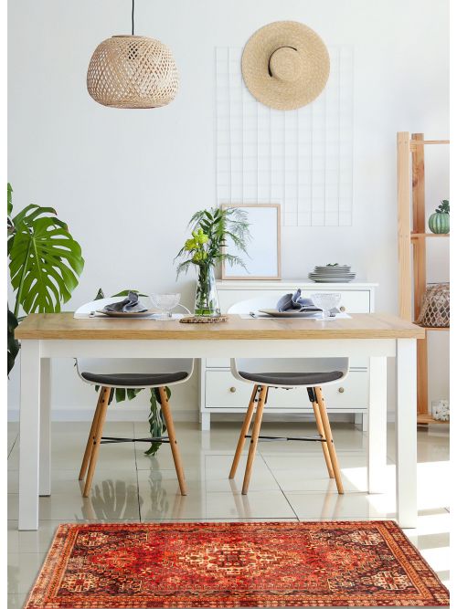 Tapis melis vintage 4'2" x 6'4" en laine