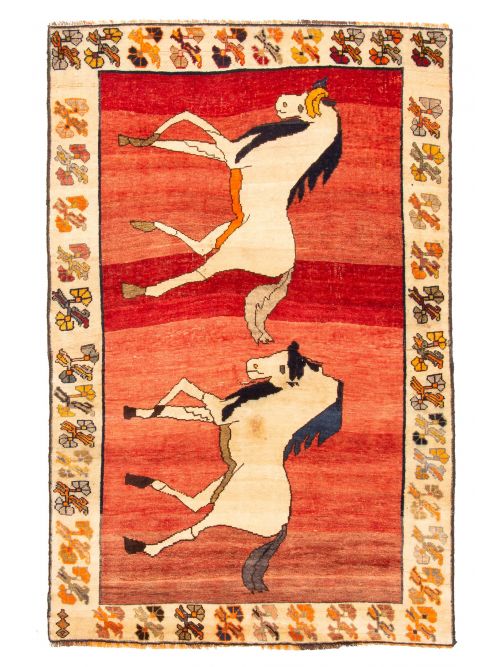 Tapis melis vintage 4'3" x 6'9" en laine