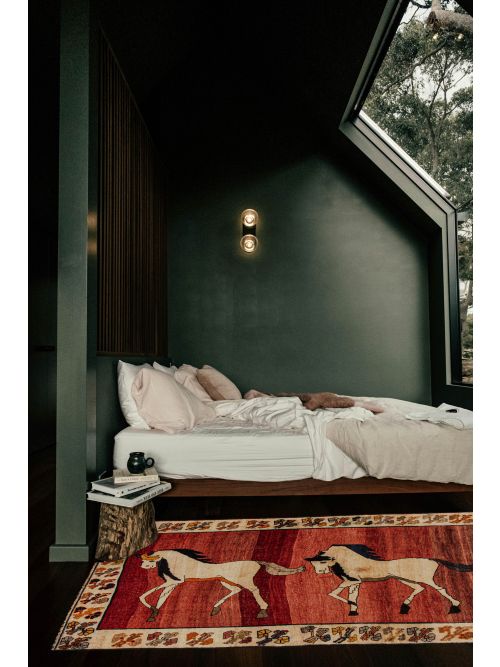 Tapis melis vintage 4'3" x 6'9" en laine