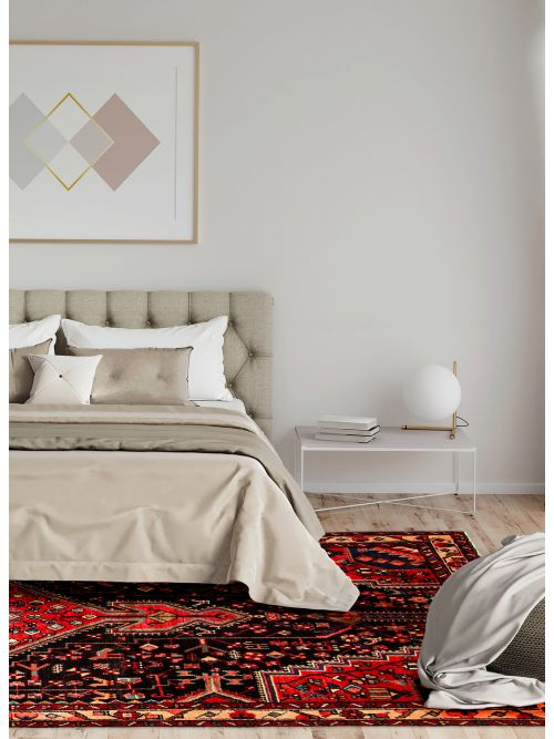 Persian Style 5'3" x 10'3" Hand-knotted Wool Rug 