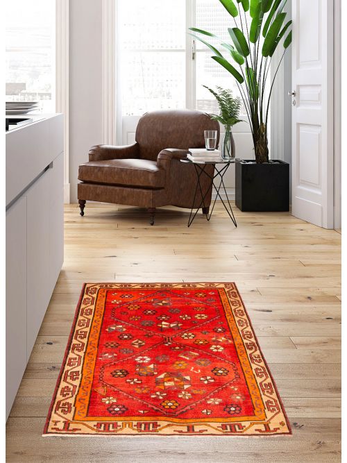 Tapis melis vintage 5'1" x 6'4" en laine