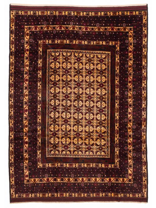 Afghan Teimani 6'9" x 9'4" Hand-knotted Wool Rug 