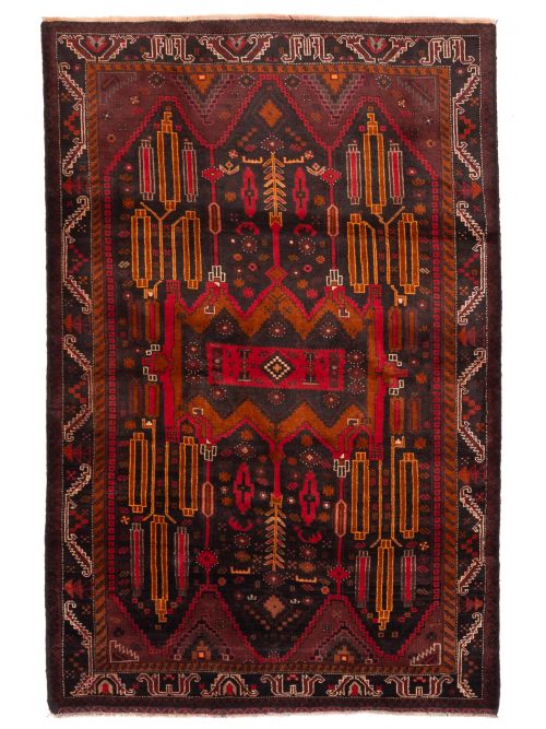 Afghan Teimani 3'11" x 6'3" Hand-knotted Wool Rug 