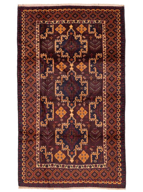 Afghan Teimani 3'11" x 6'9" Hand-knotted Wool Rug 