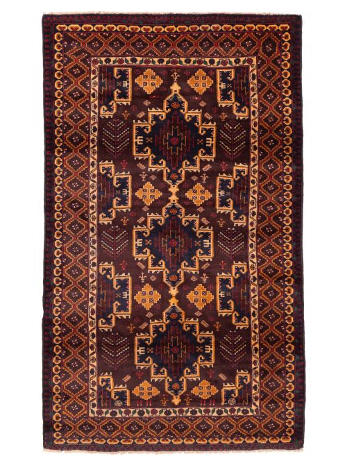 Afghan Teimani 3'11" x 6'7" Hand-knotted Wool Rug 