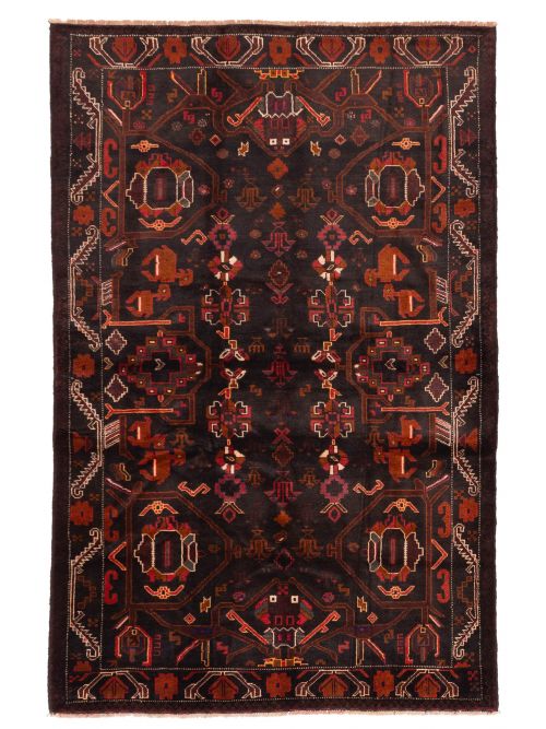 Afghan Teimani 4'0" x 6'5" Hand-knotted Wool Rug 
