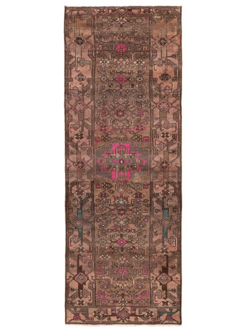 Turkish Antalya Vintage 3'5" x 9'3" Hand-knotted Wool Runner Rug 