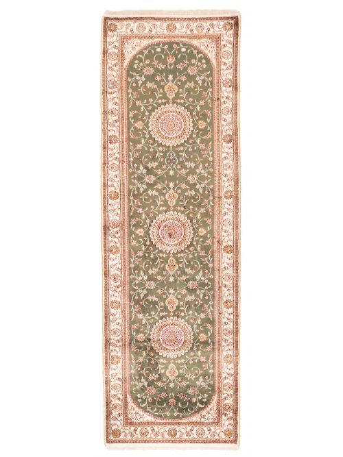 Chinese 300L Silk 2'7" x 8'0" Hand-knotted Silk Runner Rug 