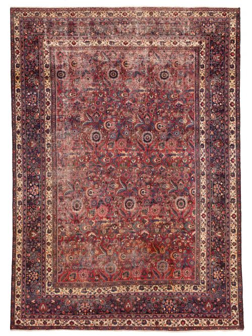 Turkish Antalya Vintage 7'7" x 10'7" Hand-knotted Wool Rug 