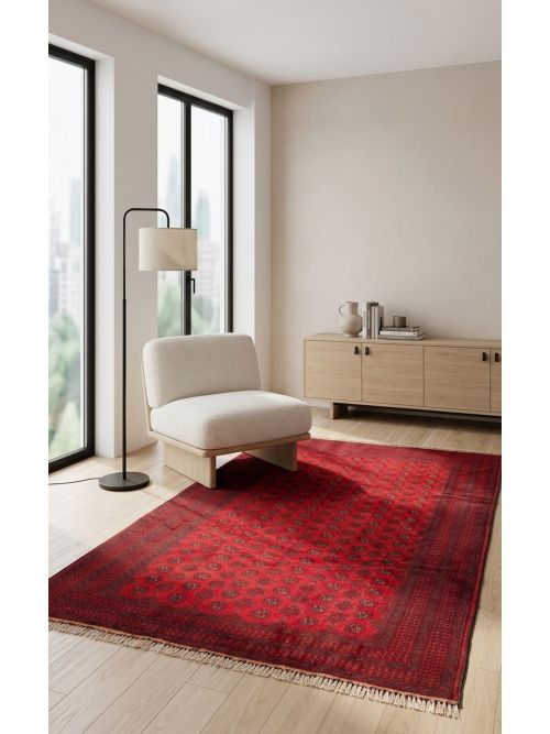 Afghan Teimani 6'2" x 10'4" Hand-knotted Wool Rug 