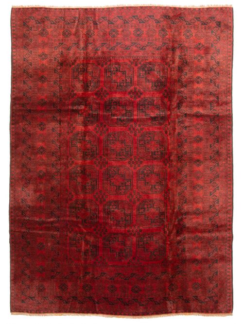 Afghan Teimani 6'8" x 9'2" Hand-knotted Wool Rug 