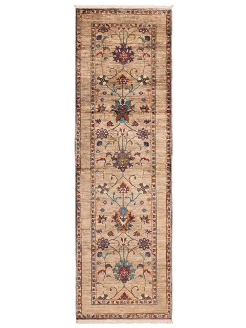 Pakistani Modern Ersari 2'9" x 9'1" Hand-knotted Wool Runner Rug 