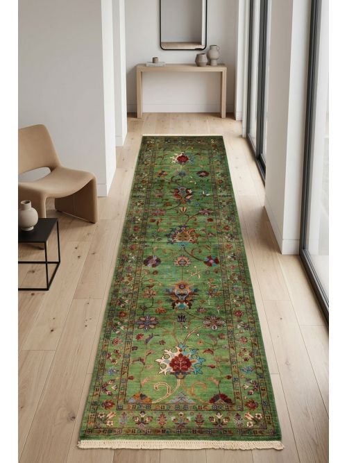 Pakistani Modern Ersari 2'9" x 8'6" Hand-knotted Wool Runner Rug 