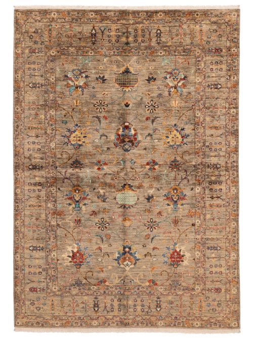 Pakistani Modern Ersari Hand-knotted Wool Rug, 175 x 246 cm