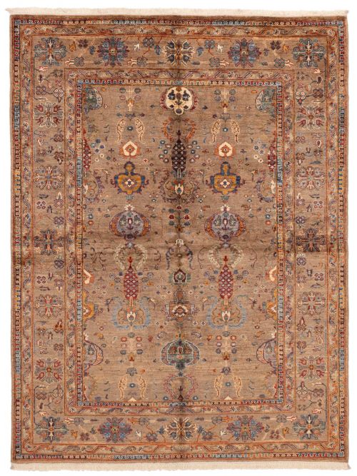 Pakistani Modern Ersari Hand-knotted Wool Rug, 175 x 231 cm