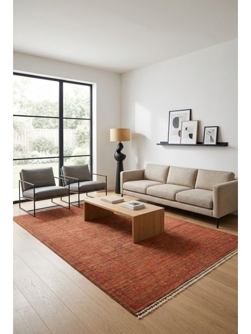 Pakistani Modern Ersari Hand-knotted Wool Rug, 163 x 267 cm