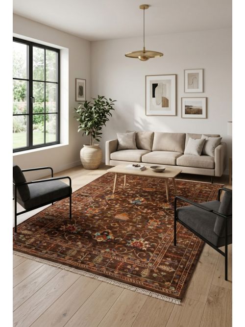 Pakistani Modern Ersari Hand-knotted Wool Rug, 170 x 231 cm