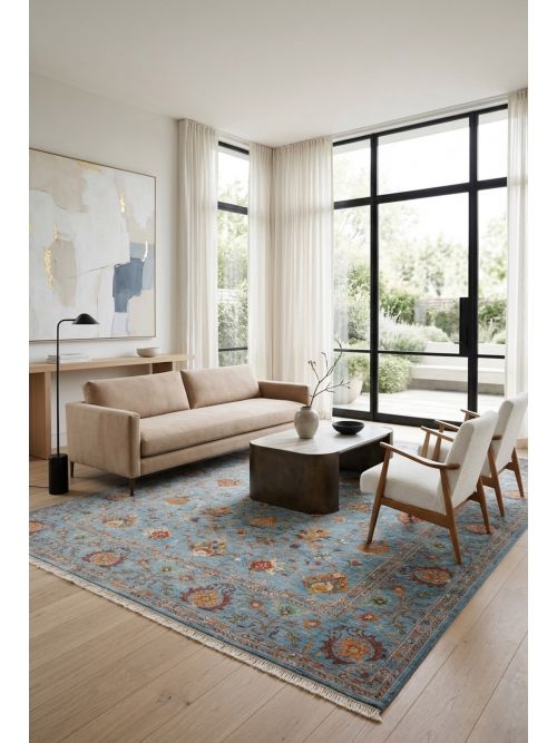 Pakistani Modern Ersari Hand-knotted Wool Rug, 249 x 300 cm