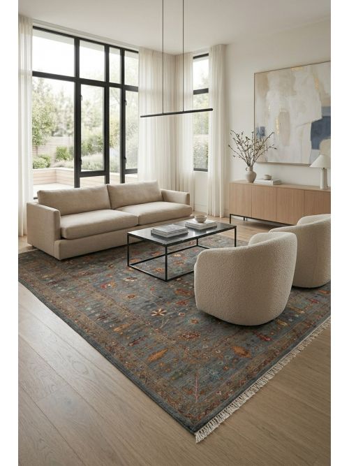Pakistani Modern Ersari Hand-knotted Wool Rug, 272 x 366 cm