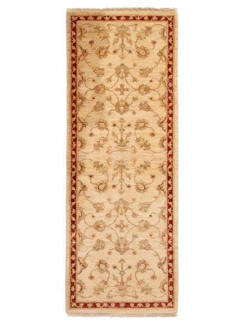 Pakistani Peshawar Oushak Hand-knotted Wool Runner Rug, 69 x 188 cm