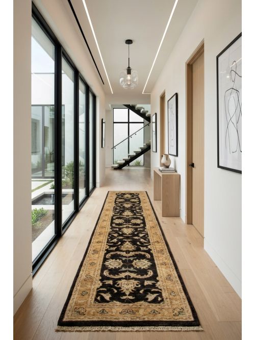 Pakistani Peshawar Oushak 2'7" x 9'9" Hand-knotted Wool Runner Rug 