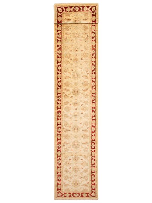 Pakistani Peshawar Oushak Hand-knotted Wool Runner Rug, 79 x 422 cm